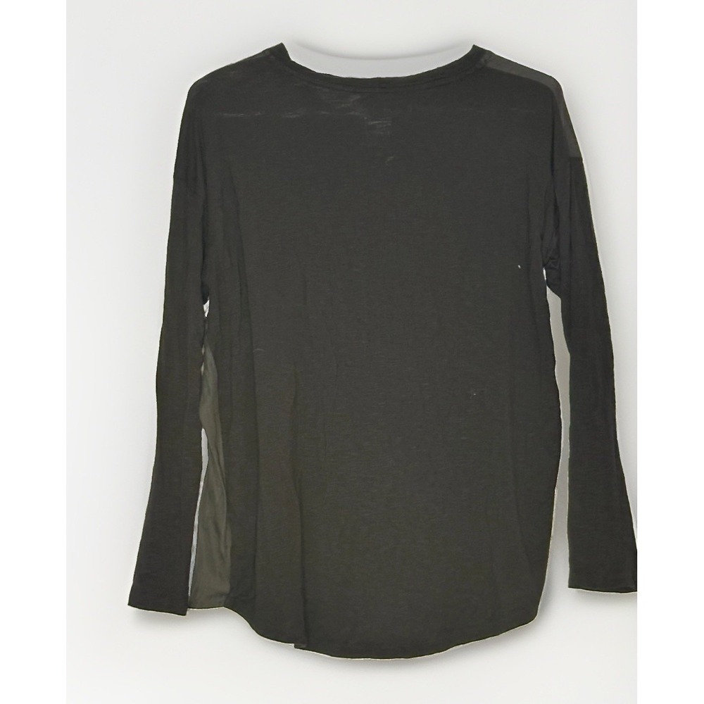 Anthropologie Dolan Lagenlook Minimalist Mixed Media Top Black Relaxed Boxy XS - Picture 2 of 5
